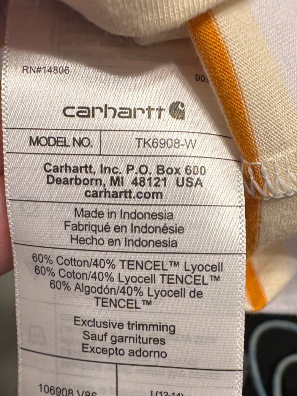 Carhartt Women's TENCEL Fiber Series Loose Fit Short-Sleeved Shirt Size Large - Picture 5 of 6